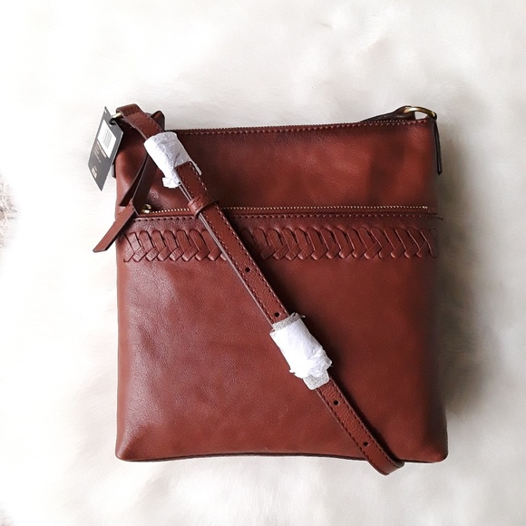 Frye Handbags - FRYE | Cognac Leather Whipstitch Crossbody Bag